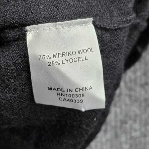 Peter Millar Mens Merino Wool Lyocell Quarter Zip Sweater Black ME0S01 Size L - Picture 4 of 9